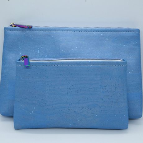 stylish pouches blue cork